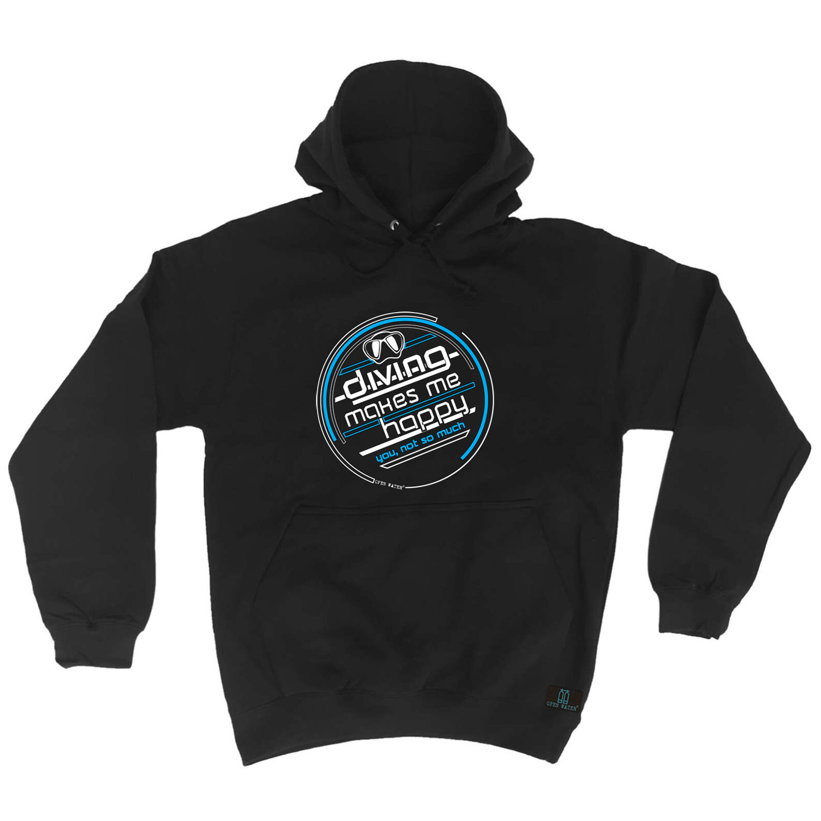 Funny Scuba Diving Owl Hoodie for Men - Cool Novelty Gift Hoodies