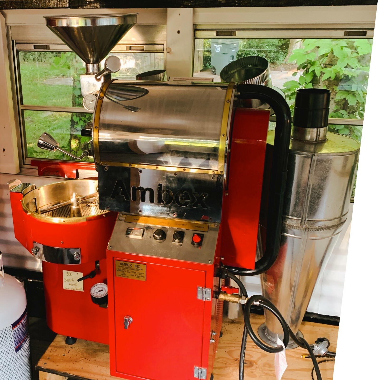 AMBEX YM10 Coffee Roaster and Company Selfcontained in a 40foot