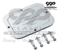 1948-56 Ford F100 F1 F-1 F-100 Chrome Aluminum Gas Tank Access Door Fuel Filler 1948-56 Ford F100 F1 F-1 F-100 Chrome Aluminum Gas Tank Access Door Fuel Filler