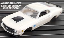 70 Ford Mustang BOSS 429 White JL TJet HO SlotCar BODY for AURORA autoworld DASH