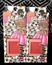 2pk IONI VIP SOIREE PINK GOLD ROSE MINI KIT PRESSED POWDER SOFT TEXTURE BLUSH