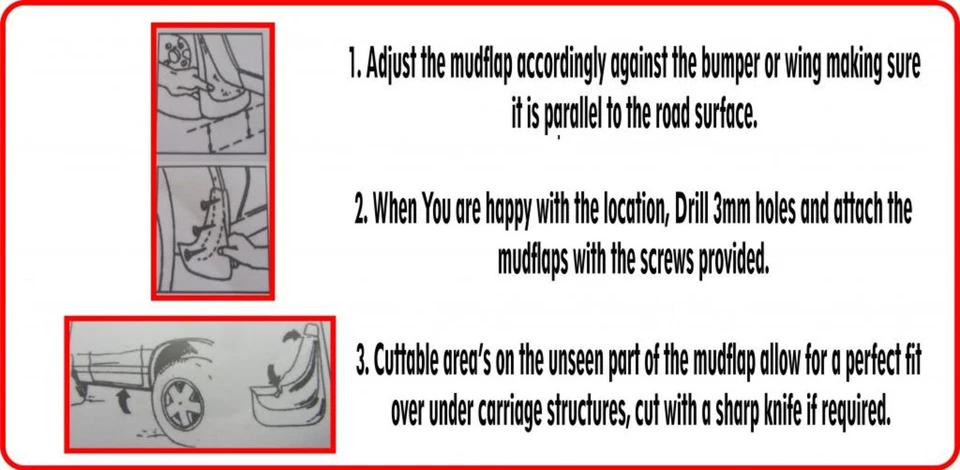 Moulded Car Mudflaps For Kia Clarus (1996-2001) - Image 3 of 3