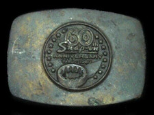 TC05116 VINTAGE 1970s  SNAP-ON TOOLS  AGED SOLID SILVERBRONZE BELT BUCKLE