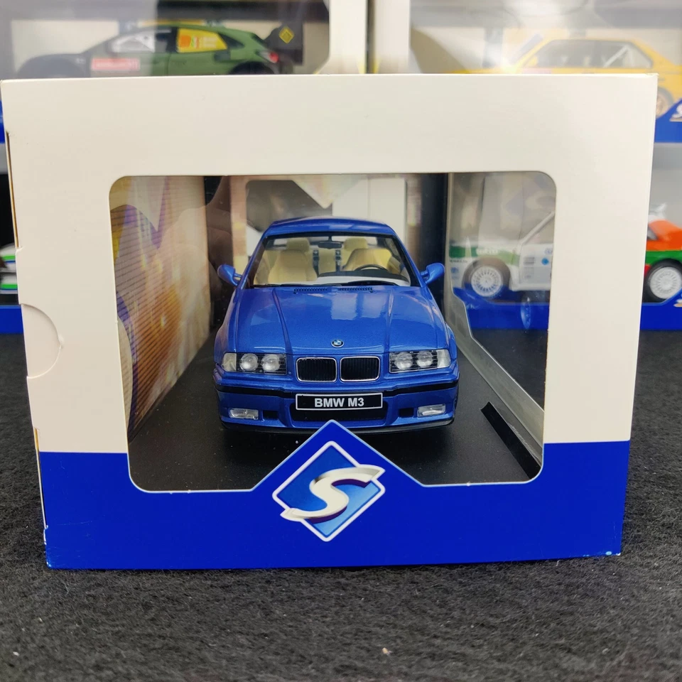 VOITURE SOLIDO BMW E36 COUPE M3 BLUE 1990 1:18 NEUF BOITE S1803901 - Photo 3/4