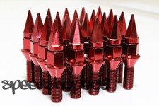 Z Racing 28mm Red Spike Lug Bolts 12x1.5mm For Bmw 3-series Cone Seat