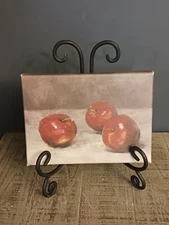 NEW 5"x7" Apple Print Canvas Stretched Ready To Hang