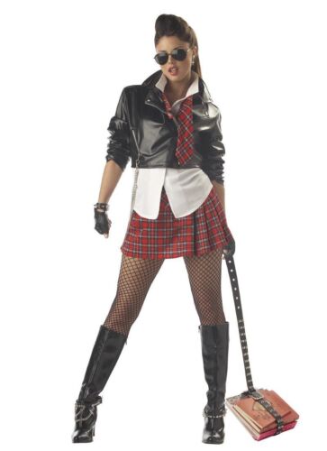 Sexy Naughty Rebel School Girl Adult Women Costume - Afbeelding 1 van 2