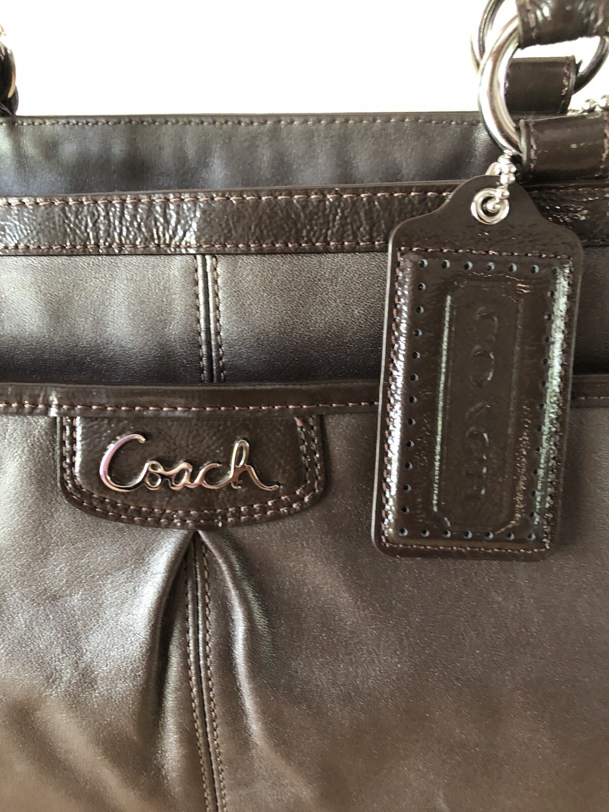 vintage coach brown leather shoulder bag Gem