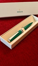 Rolex AD VIP REGALO Verde Esmeralda Emblema Twist Bolígrafo, Caja NUEVA, Recargable