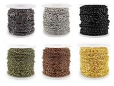 Bulk Cable Chain - Silver Bronze Copper - 2x3mm 3x4mm 4x6mm 5x7mm - 100 500 Ft