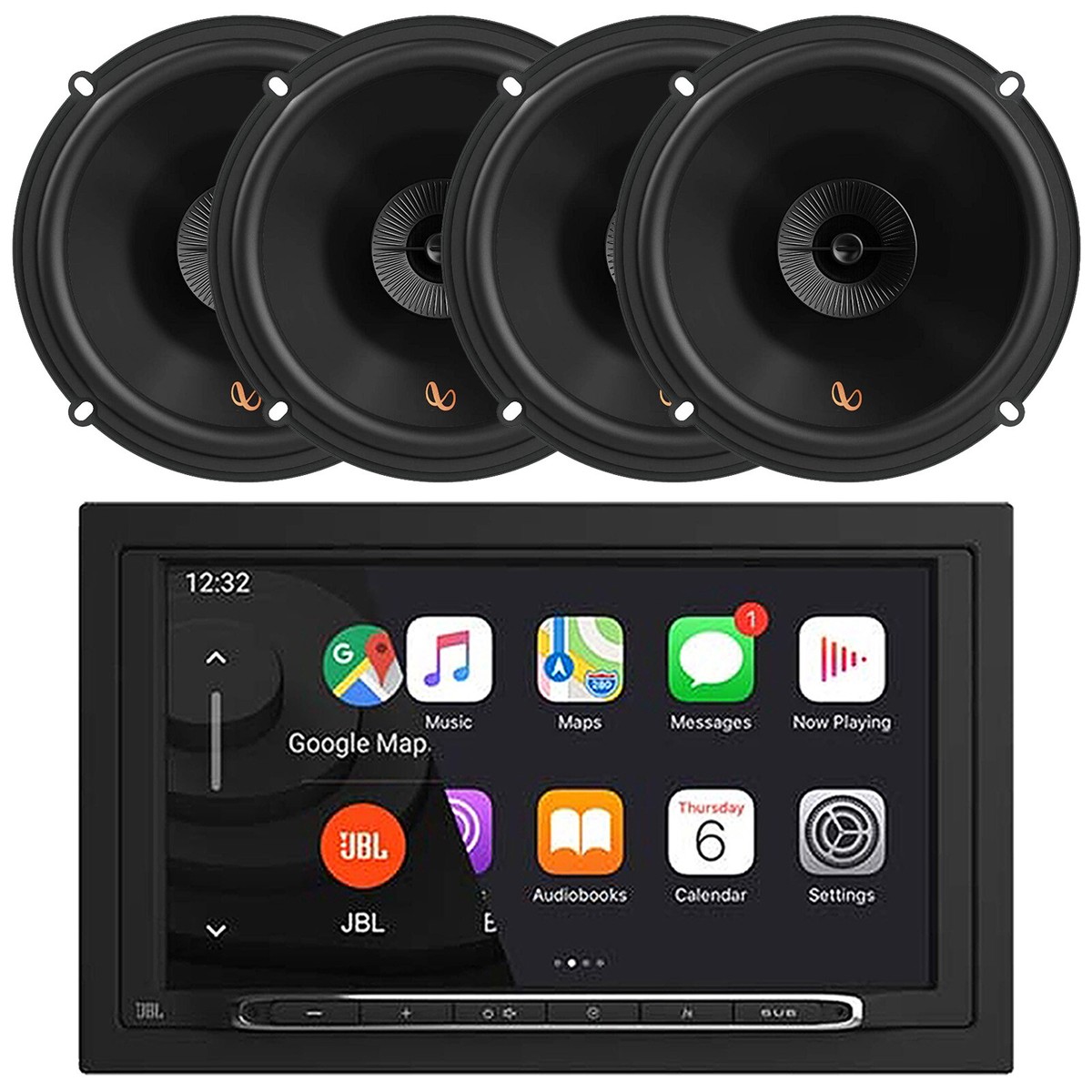 JBL Double-Din Bluetooth Radio Receiver, 4x Infinity Multi