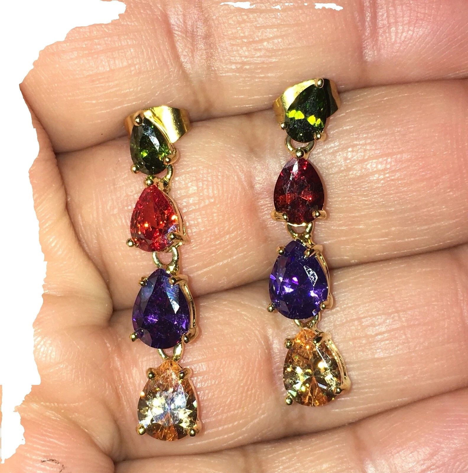 Ruby Rose Gold Filled Fashion Earrings