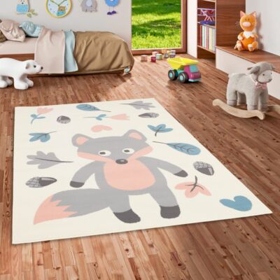 Kinderteppich Trendline Pastell Fuchs Beige Rosa