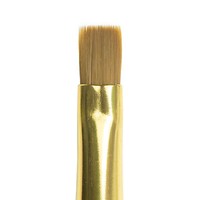 Gel Pinsel Gold Gr. 6 | Rotmarder Borsten Gerade Flach Acryl Holzgriff Echthaar