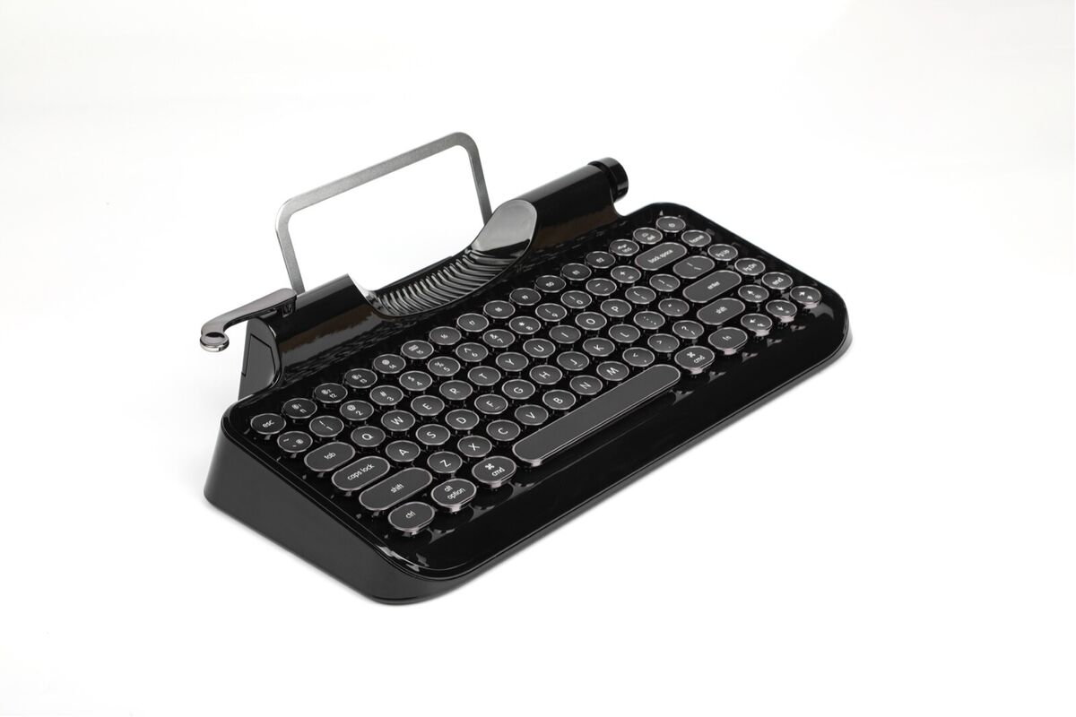 Classic Typewriter Bluetooth Keyboard with Stand