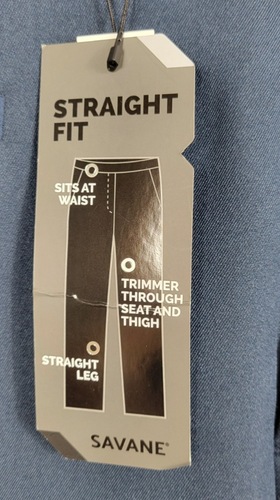 Pantaloni eleganti Savane Performance vita comoda vestibilità dritta uomo reali 43X29,5 - Foto 14 di 15