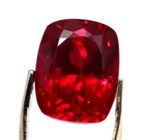Natural 6.95 Ct Cushion Cut Red Ruby Burma Certified Rare Loose Gemstone