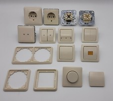 Jung CD 500 creme weiß Rahmen Wippe Steckdose Abdeckung SAT TAE Schalter Taster