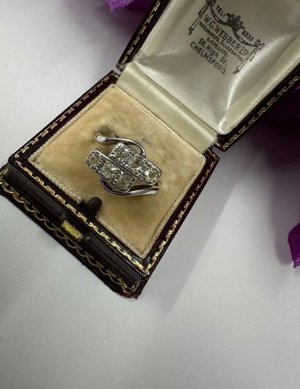 Lovely 18k 0.42ct Diamond 6 Stone Twist Ring