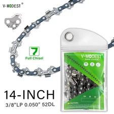Full-Chisel 14" Chainsaw Chain For Echo CS-310 CS-352/341/370 3/8"LP .050" 52DL
