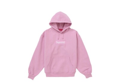 Supreme Box Logo Hooded Sweatshirt FW24 Pink Medium | eBay