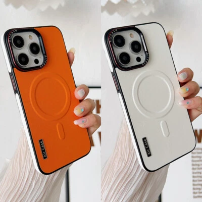 ShockProof Leather Magnetic Magsafe Case For iPhone 17 16 15 14 Pro Max 13 Cover