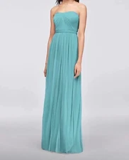 NEW W/ TAGS Versa Convertible Mesh Dress F15782 Teal Blue Sizes 0 4 6 8 12 16