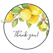 30 THANK YOU LEMONS ENVELOPE SEALS LABELS STICKERS 1.5" ROUND GIFTS FAVOR SUMMER