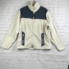 10,000 Ft Above Sea Level Jacket Womens XL Fleece Full Zip Pocket Cream Black