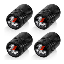 4 Pack Tire Valve Stem Caps For Toyota Trd Tacoma 4runner Tundra Aluminum Black