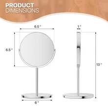 MoNiBloom 6.5-Inch Double Sided Magnifying Makeup Mirror  with Stand for Desk