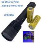 Professional UV 255nm 320 LED Short Wave Flashlight Identify Mineral Stone