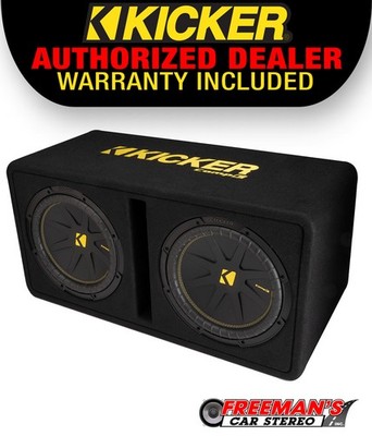 Kicker 50DCWC102 CompC Dual 10'' Loaded Vented Subwoofer Enclosure 500W RMS