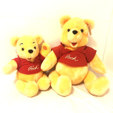 Winnie The Pooh Plush Animals Disneyland Stuffed Disney LOT OF 2 Small  Large