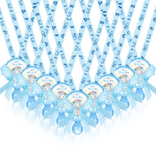 Remuuly 60 Blue Elephant Acrylic Pacifier Necklace Baby Shower Party Favors Gift