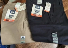 NEW Mens Dockers WorkDay Pants Straight Fit Khaki & Black Smart Flex Szs W 29-34