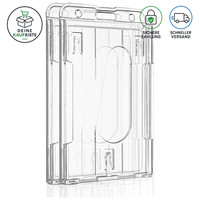 AusweishüLle Vertikal 2-Karten PC Transparent Mit Daumenschlitz 2 Pack 2 StüCk