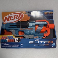 NERF Elite 2.0 Commander RC-6 Blaster, 12 Darts, 6-Dart Multicolor New