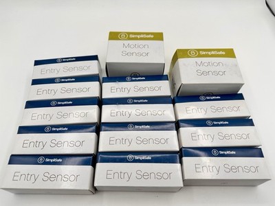 Simplisafe 12 Entry Sensors Door Or Window And 2 Motion detectors Brand new.
