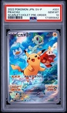 Imagen de PSA 10 GEM MINT Pikachu 001/SV-P PROMO Scarlet Violet Pre Order Japanese Pokemon