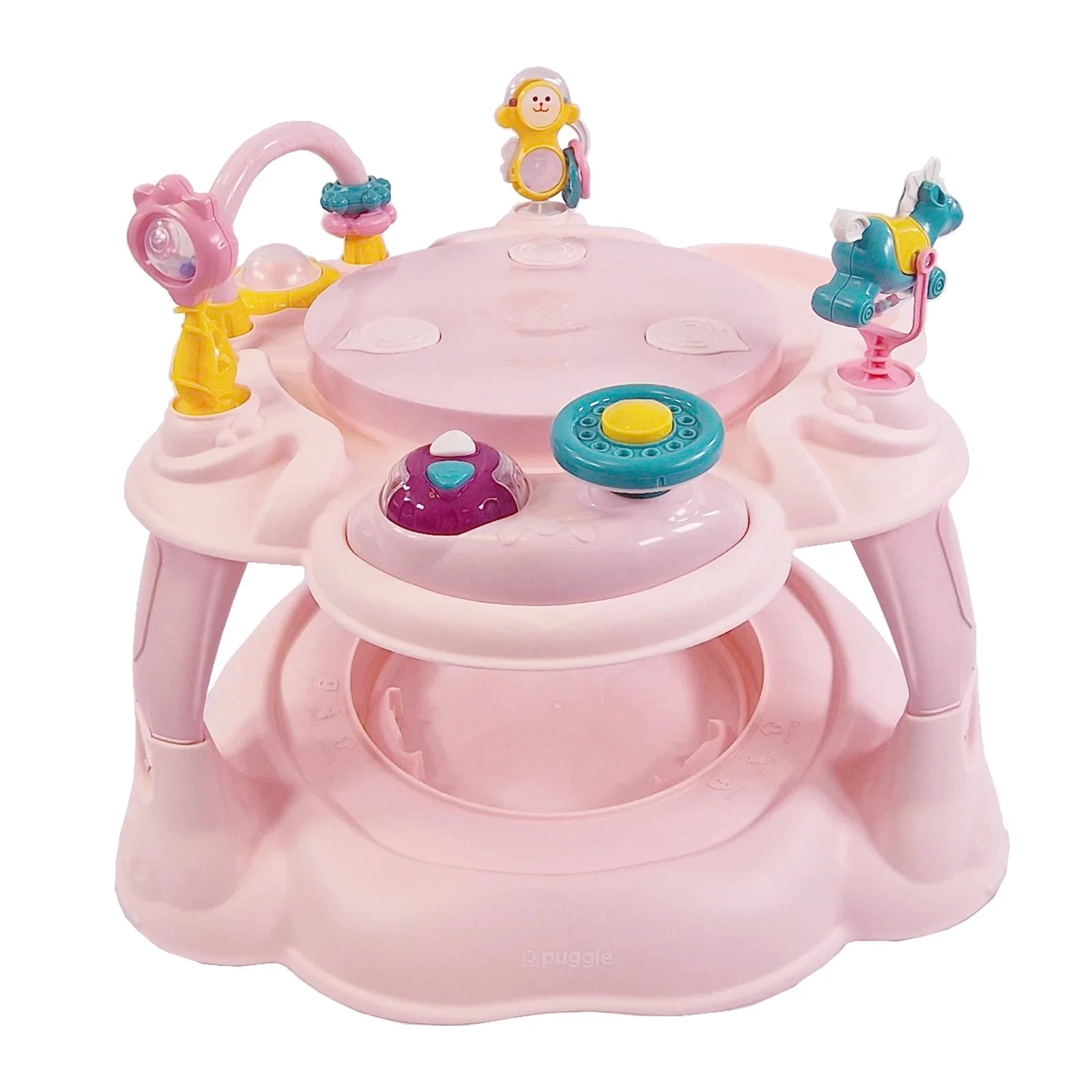 Puggle 3-in-1 360 Bounce Twist & Play Baby Entertainer Scattered Stars Pink