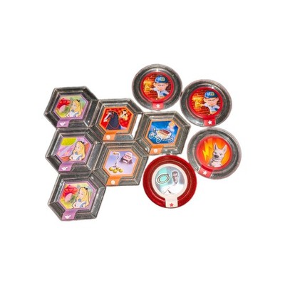 Disney Infinity Power Discs Lot of 10 Alice Fix-It Felix Bolt Tron Cinderella