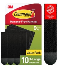 Command Picture Hanging Strips, Black, X-Large, 10 Pairs (20 Black  1.70 per strip