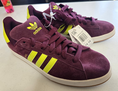 adidas Campus ADV Maroon/Solar Yellow/Cloud White Suede Low Top JQ2099