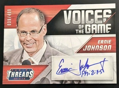 Ernie Johnson Auto 499 Voices of the Game Panini Threads 2014