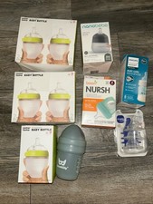Baby Bottle And Nipple Lot Bush Comotomo Phillips Nano Bebe Anti Colic New