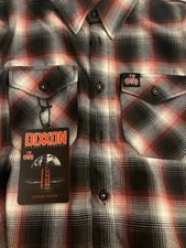 Dixxon In Flames Lunar Strain Metal Band Flannel Size Medium New with Tags