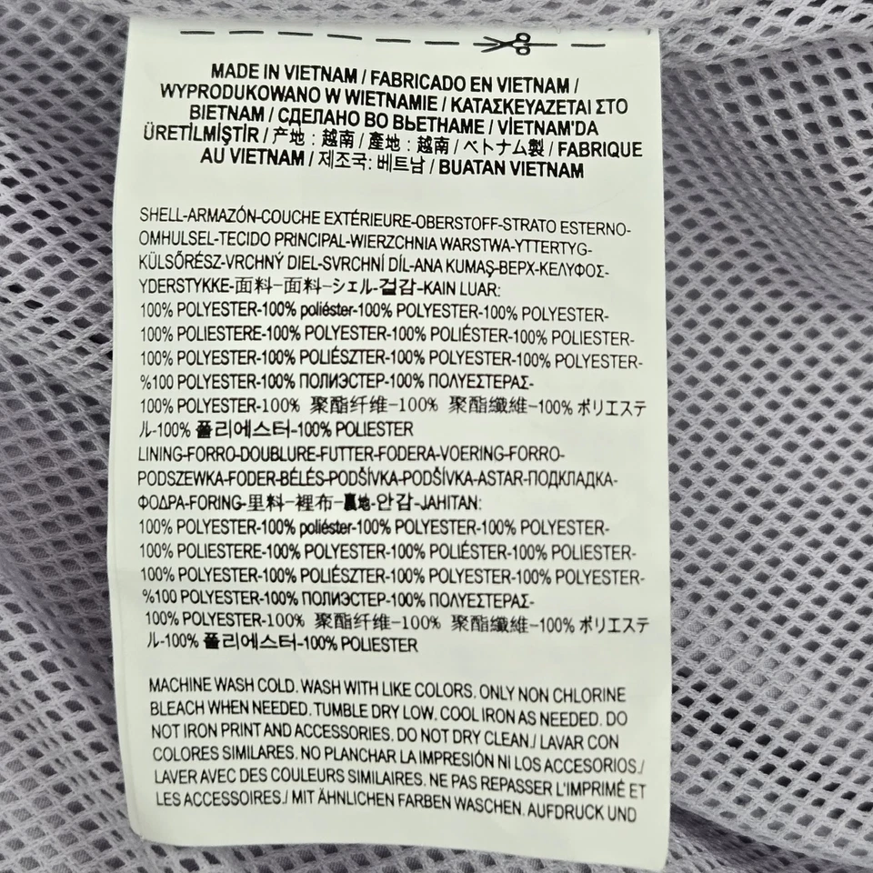 Chaqueta Vans Mujer M Gris Cortavientos Castillo Noche Haze Lila Logo Cremallera Foto 3 de 4