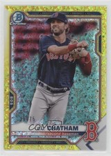 2021 Bowman Chrome Prospects Yellow Mini-Diamond Refractor 39/75 CJ Chatham n1u