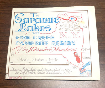 The Saranac Lakes And Fish Creek campsite Region If The Adirondack Mountins